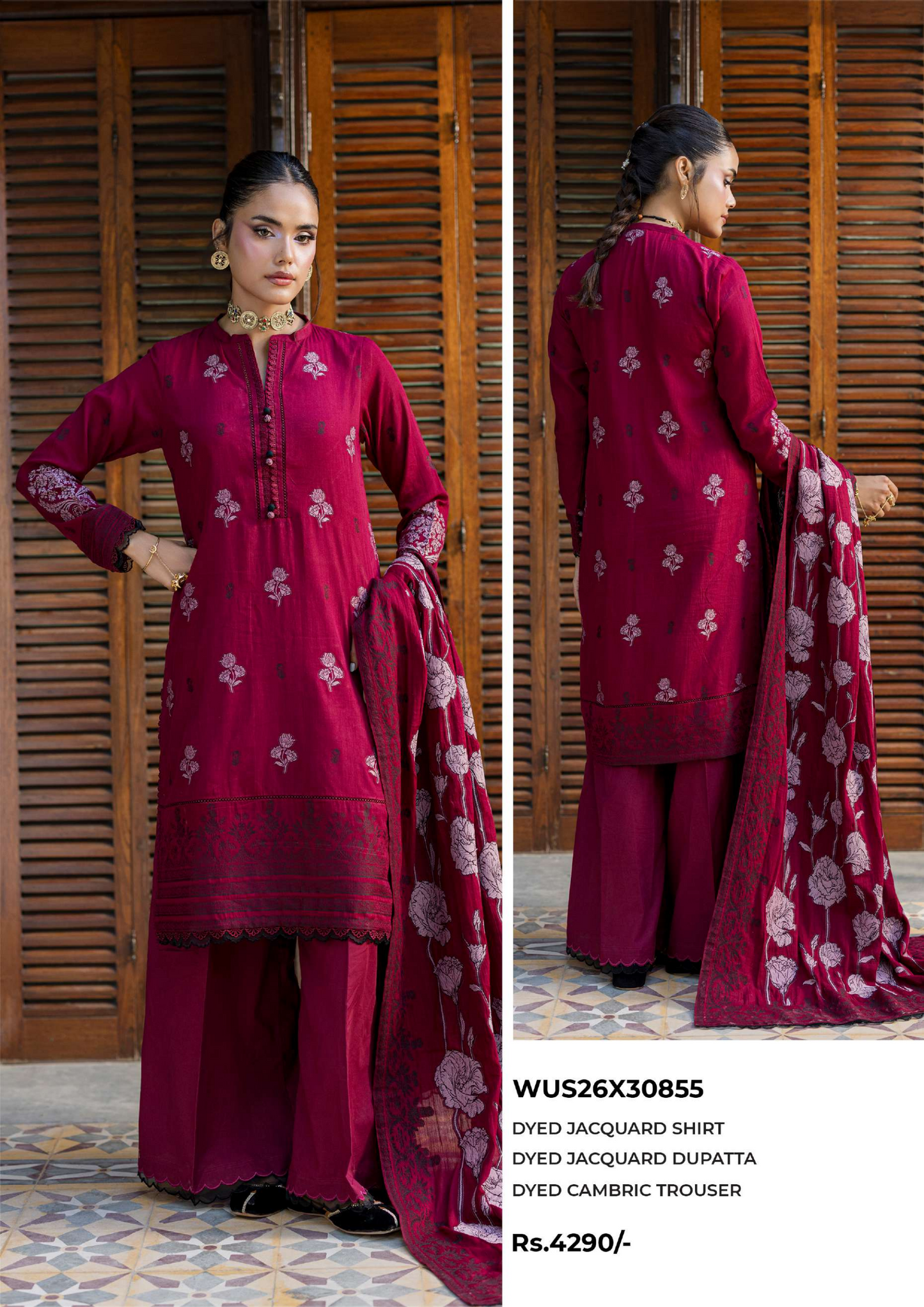 Zellbury Signature Jacquard Unstitched 3PCs Collection D-C:- WUS26X30855
