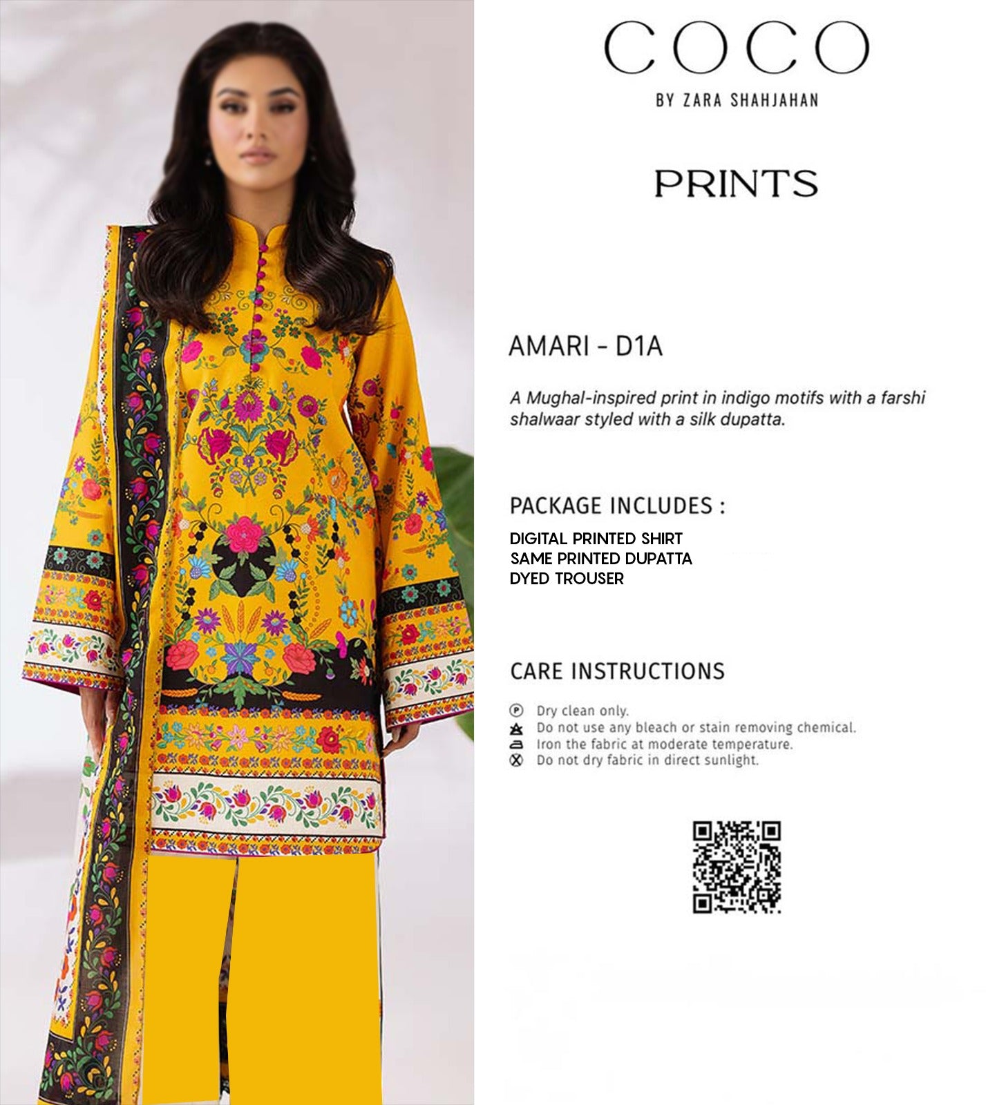 COCO by Zara Shahjahan Digital Printed Lawn | 3 Piece Collection