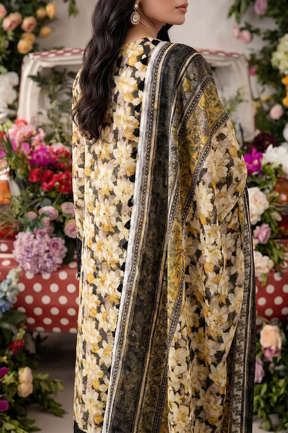 Floral Fusion By Almeerah D-11 -  3Pcs Printed Stripe Collection