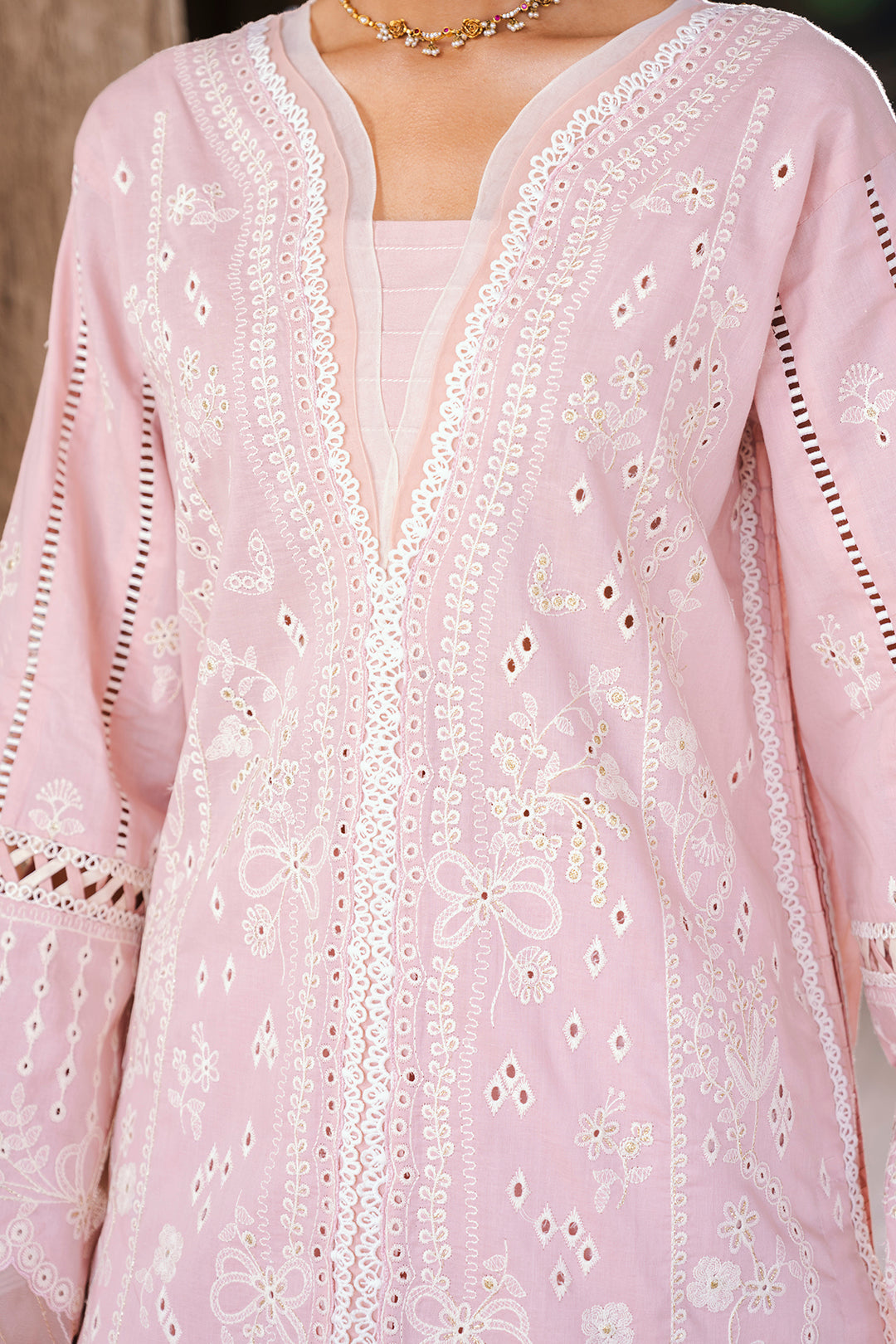 Zellbury Signature 🌸 SOFT PINK CHIKANKARI DREAM – WUS25E30836 🌸