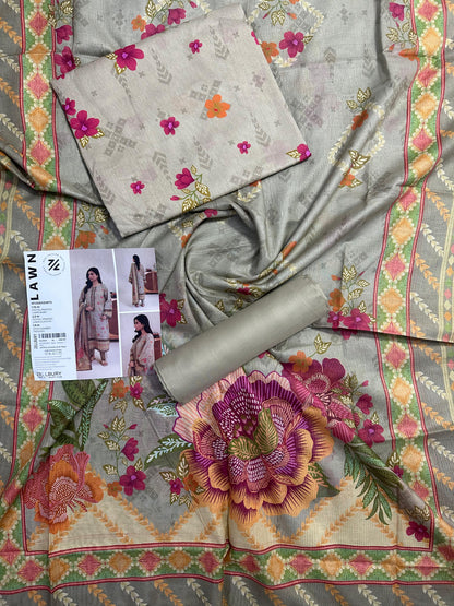 ZELLBURY Unstitched Lawn Collection 2026 Design # WUS26X30873