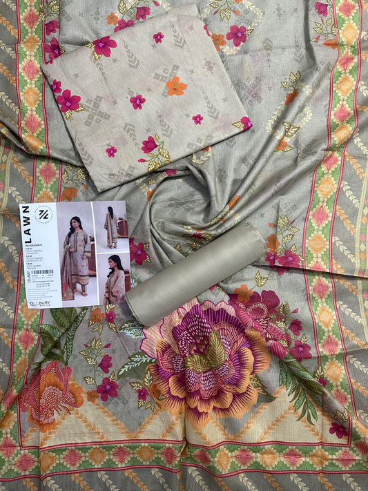 ZELLBURY Unstitched Lawn Collection 2026 Design # WUS26X30873