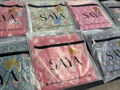 SAYA Lawn Unstitched 3 Pieces in Wholesale Price 🔥🧡