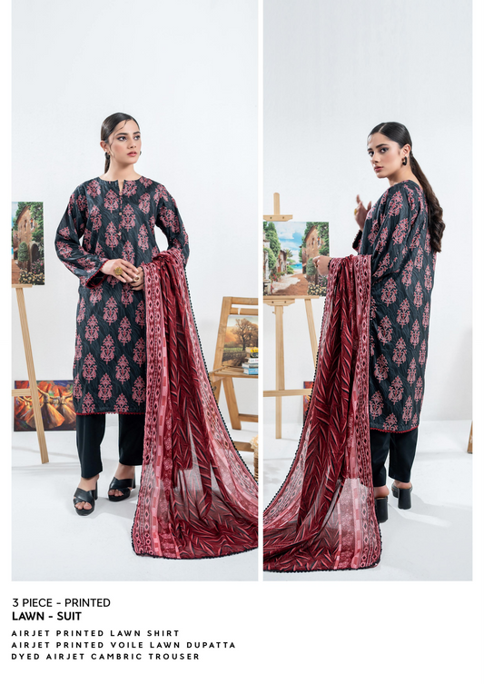 Zesh Unstitched Lawn 3 Piece 100% Original 🔥❤️