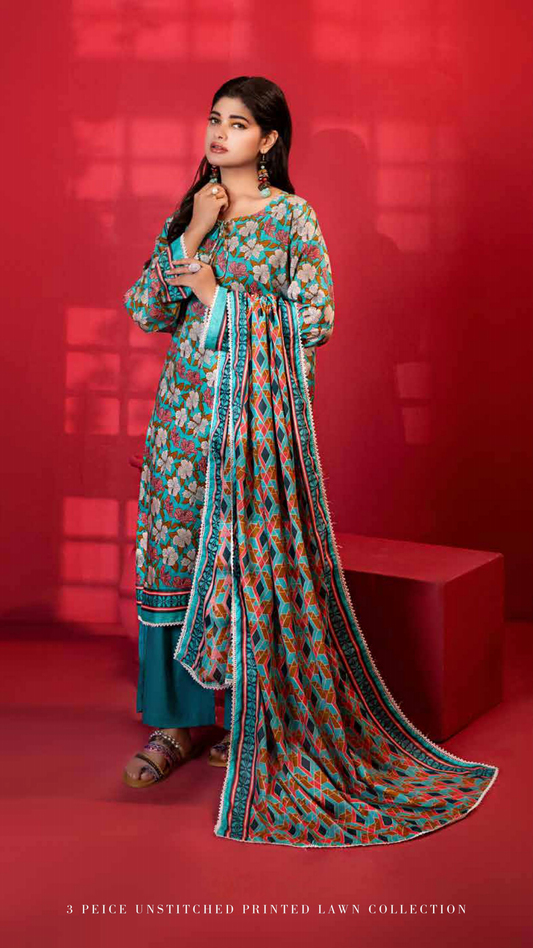 Zesh Unstitched Lawn 3 Piece 100% Original 🔥❤️