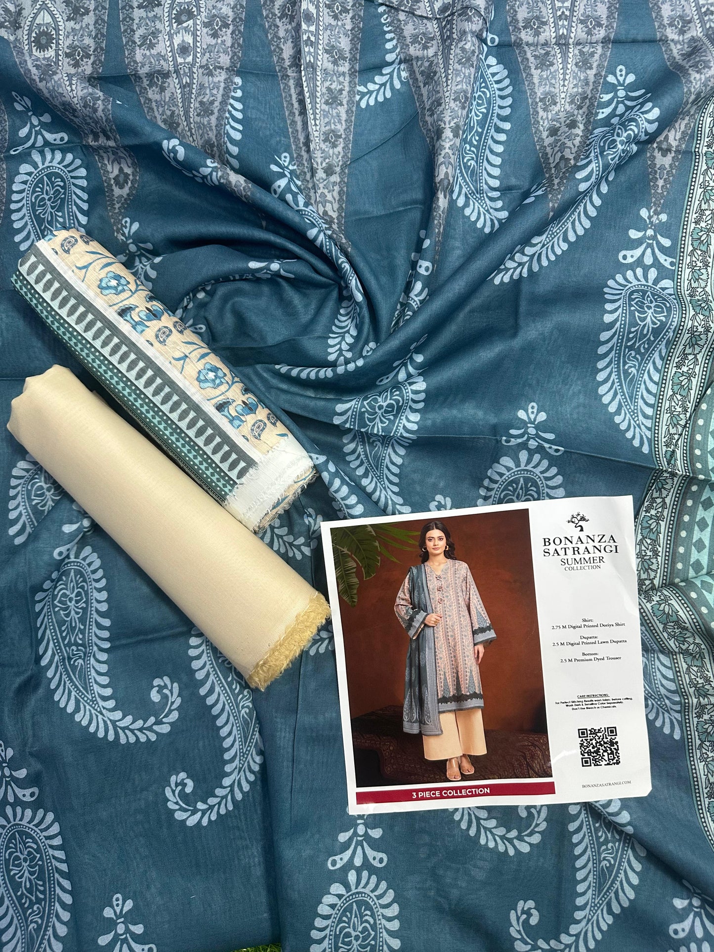 Bonanza Satrangi Elora 3 PCs Doriya Lawn Unstitched Collection