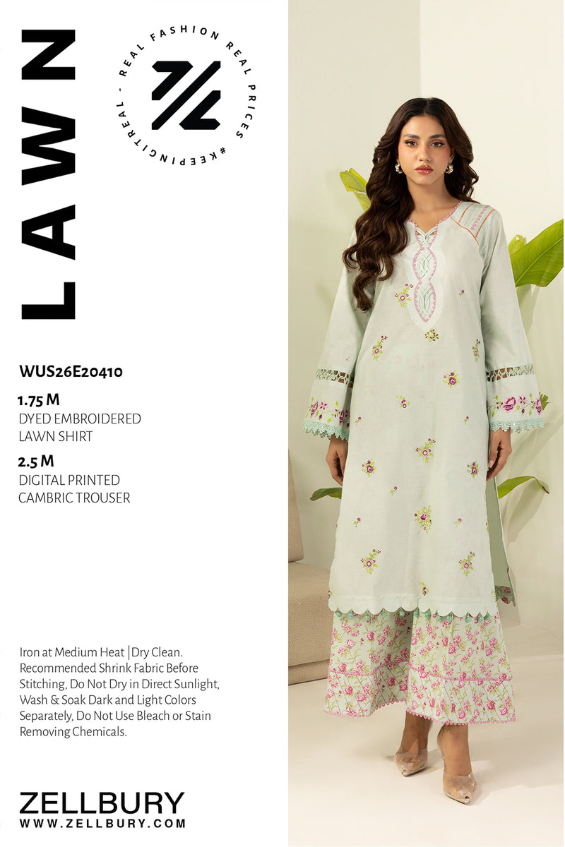 Zellbury D.C:-WUS26E20410   Dyed Embroidered Lawn 2Pcs Collection