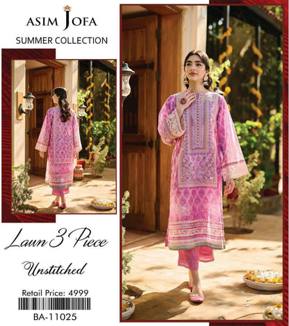 Asim Jofa Lawn Printed 3PC In Wholesale Price