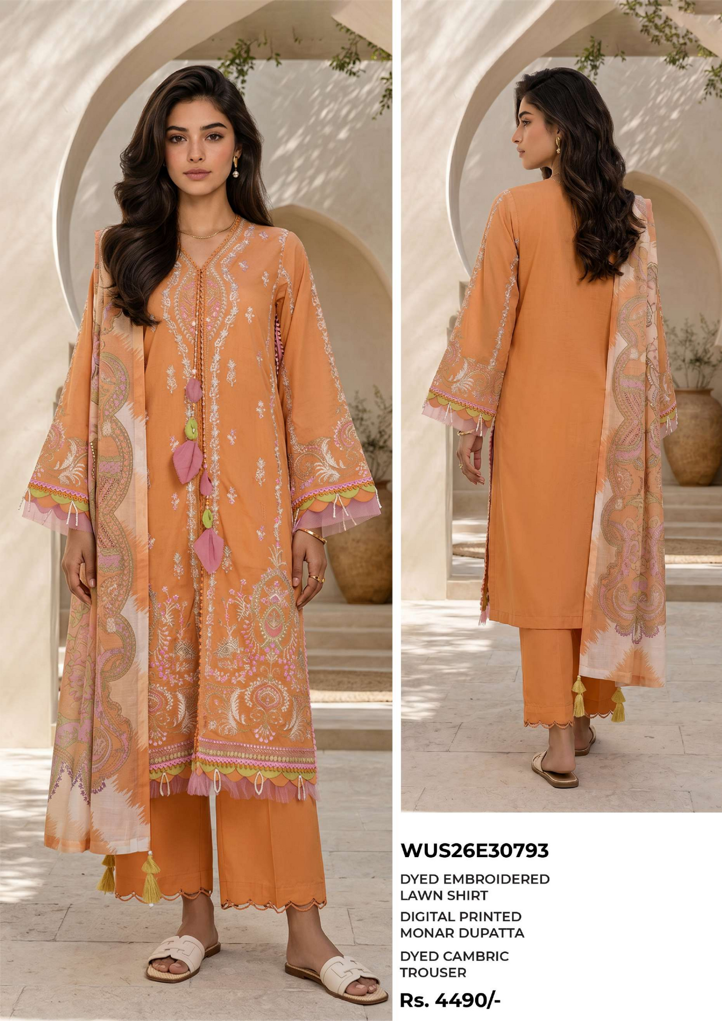 Zellbury Signature Unstitched 3PCs Collection D-C:- WUS26E30793