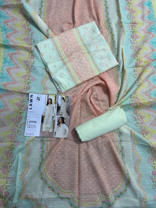 ZELLBURY Unstitched Lawn Collection 2026 Design # WUS26X30746