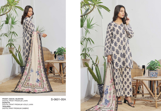 MoosaJee 100% Original Unstitched 3Pcs 🥳🔥