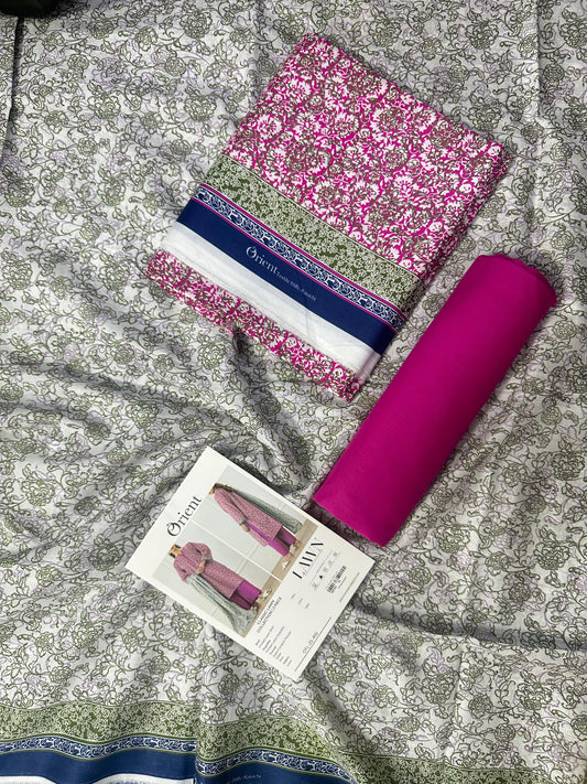 ✨ORIENT 100% ORIGINAL Unstitched Lawn 3 Piece✨