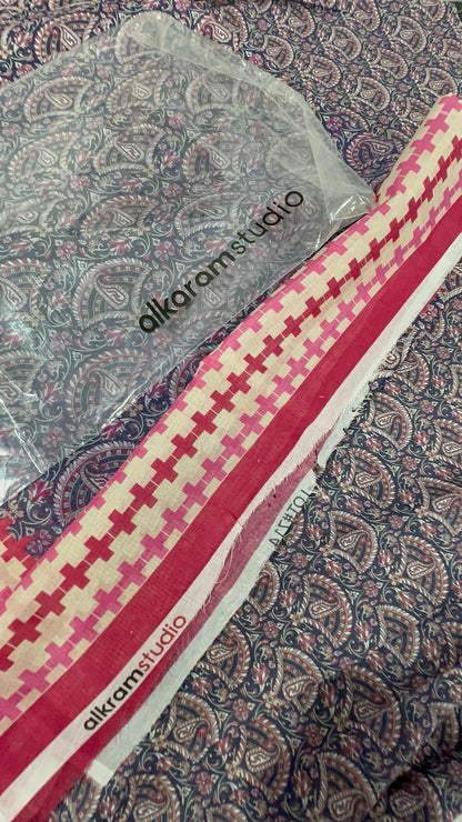 alkaram Shirt Dupatta Lawn 2Pcs 🔥