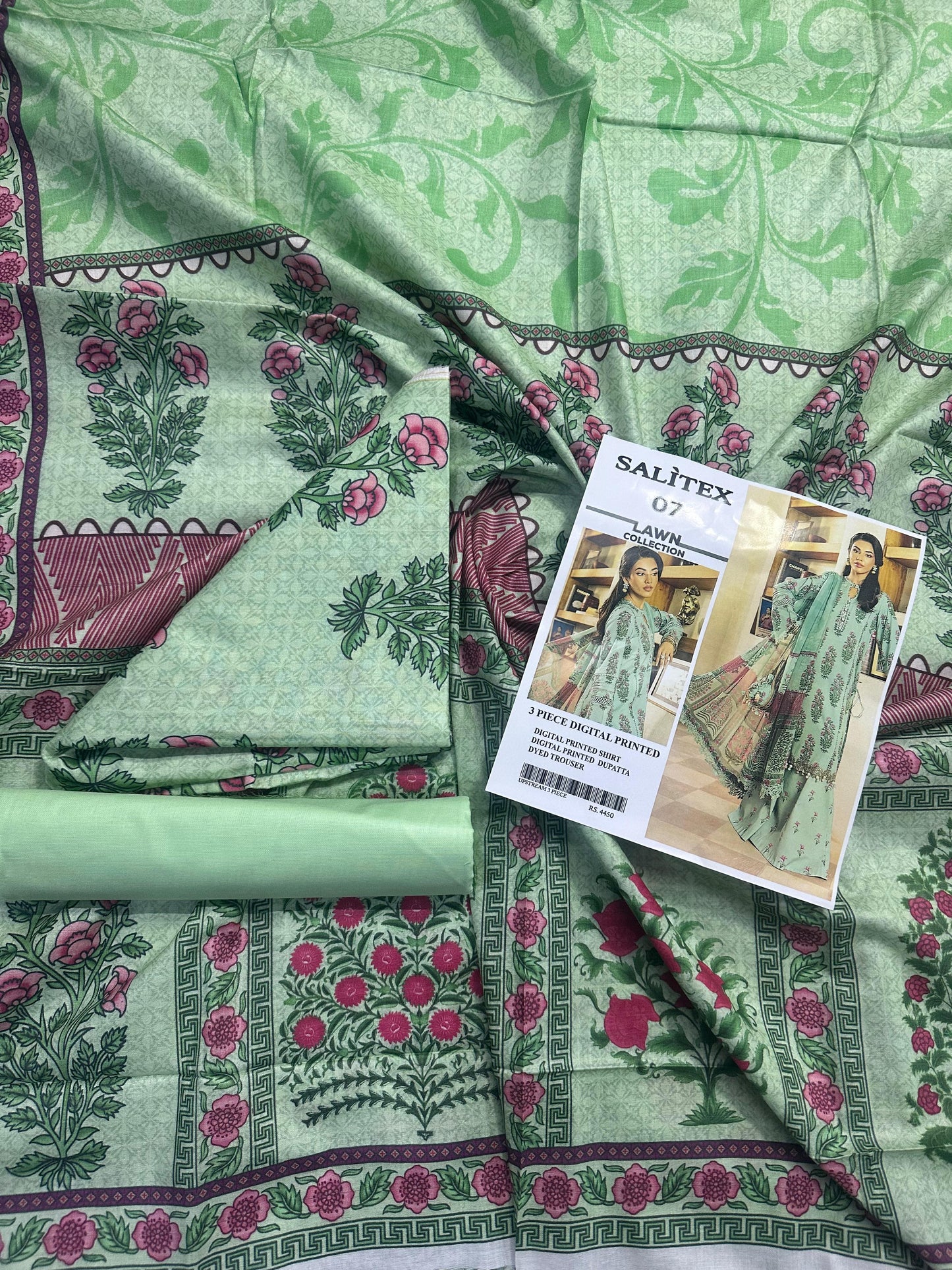 Salitex Lawn 3 PIECE DIGITAL PRINTED Collection Design# 7