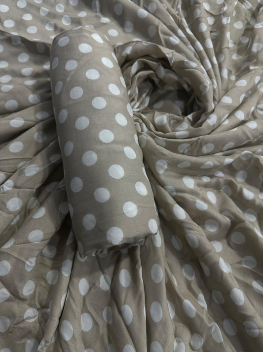 Digital Printed Coffee Linen Allover 2Pcs