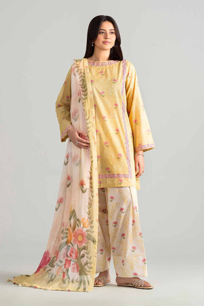 Nishat 3Pcs Dobby Lawn
