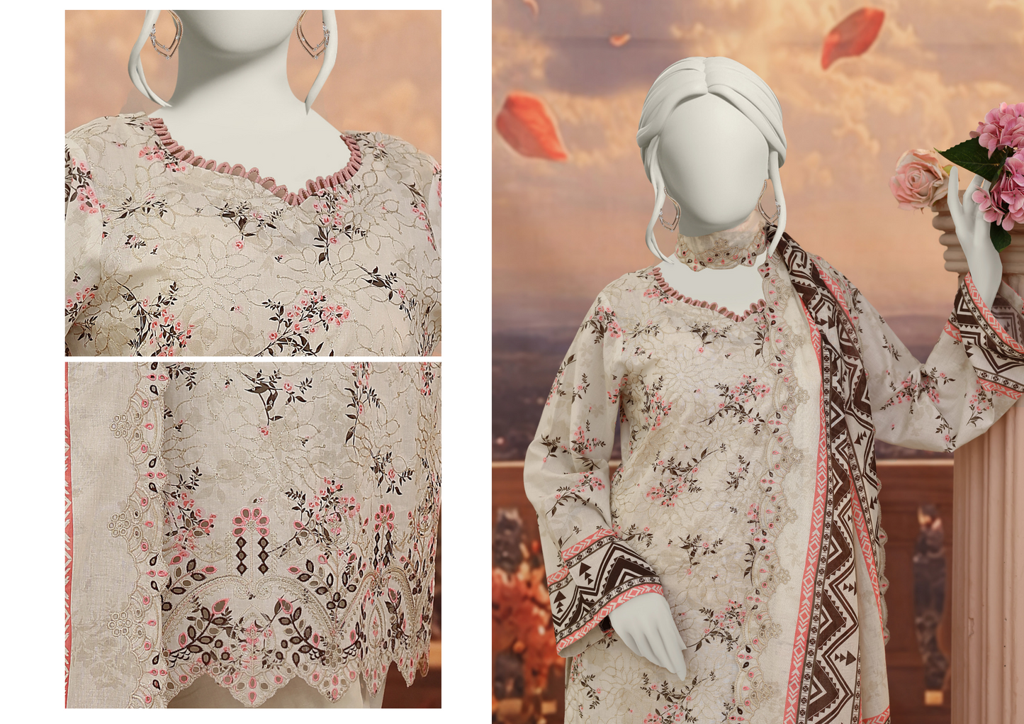 Almeerah Beige D -02 Luxchicn Collection