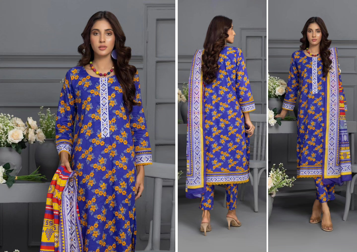 RABEA IDENTIC  Digital Premium Printed 3 Piece 
By SHARIQ TEXTILE