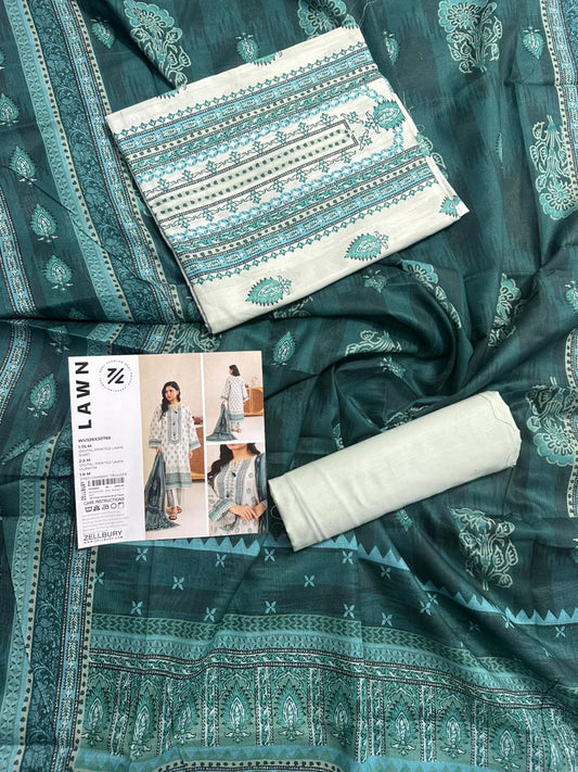 ZELLBURY Unstitched Lawn Collection 2026 Design # WUS26X30769