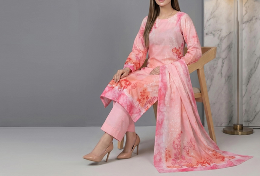 Eshaal Premium 3PC Lawn Collection Design No# SSW6U3P418UT