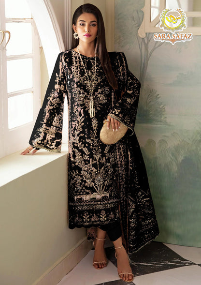 Unstitched Luxury Embroidered Fancy CHIKENKARI 3 Piece in Wholesale Price ✅💯