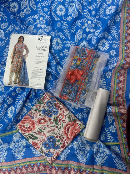 RUQAYYAHS – Digital Printed Embroidered Lawn Collection 2026 Design # 01