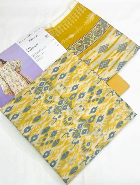 🌸 BONANZA SATRANGI 🌸
✨ Arora – WSS25P3107 ✨
🪄 Unstitched 3 Piece Suit