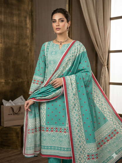 KHAADI 2PC LAWN COLLECTION 
SHIRT + DUPATTA