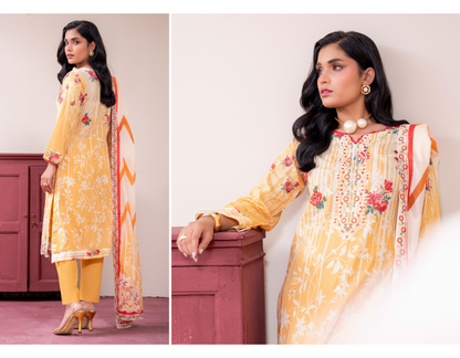 Amaira Pinky Luxury Embroidered Lawn 3 Piece Unstitched Collectionn