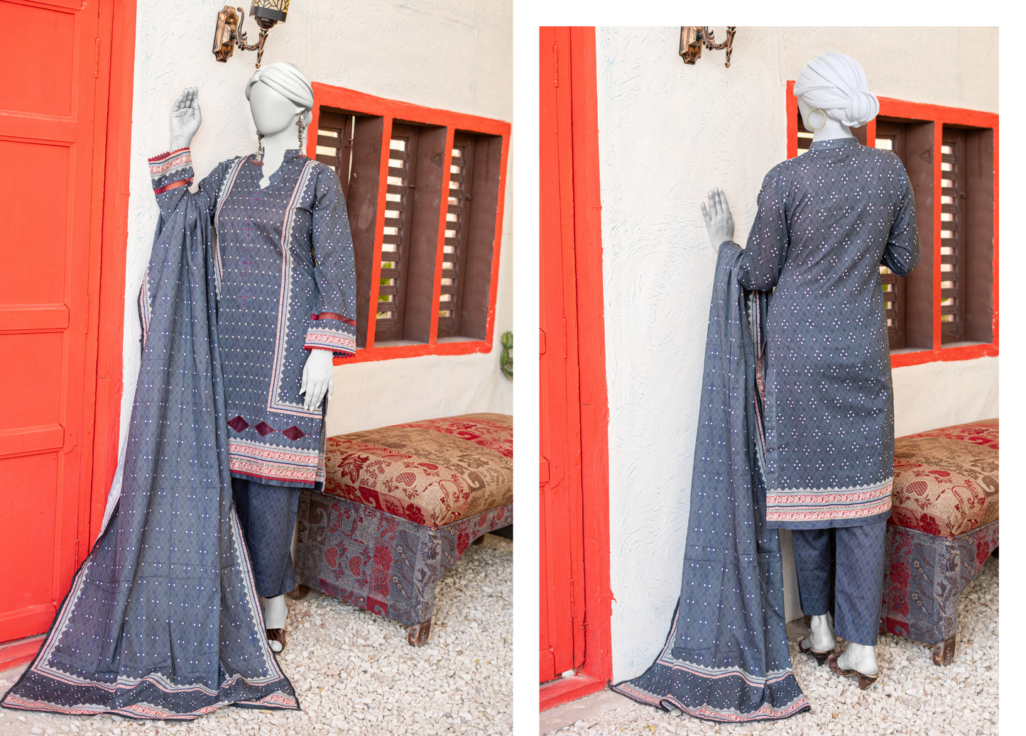 HAYA Fresh Arrival – Digital Printed MEKO Lawn 3PC Collection Design# 2