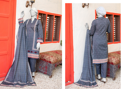 HAYA Fresh Arrival – Digital Printed MEKO Lawn 3PC Collection Design# 2