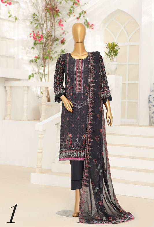 MTF – FITRUS 3pcs Unstitched Embroidery Collection