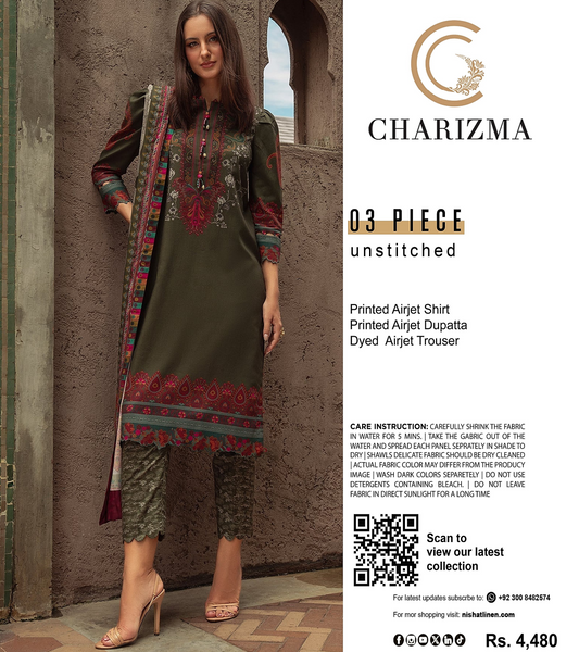 CHARIZMA LAWN COLLECTION 3 PIECE SUIT Design # 06