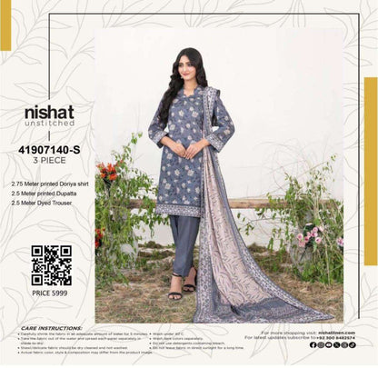 Nishat Doriya Printed Lawn 3P In Wholesale Price