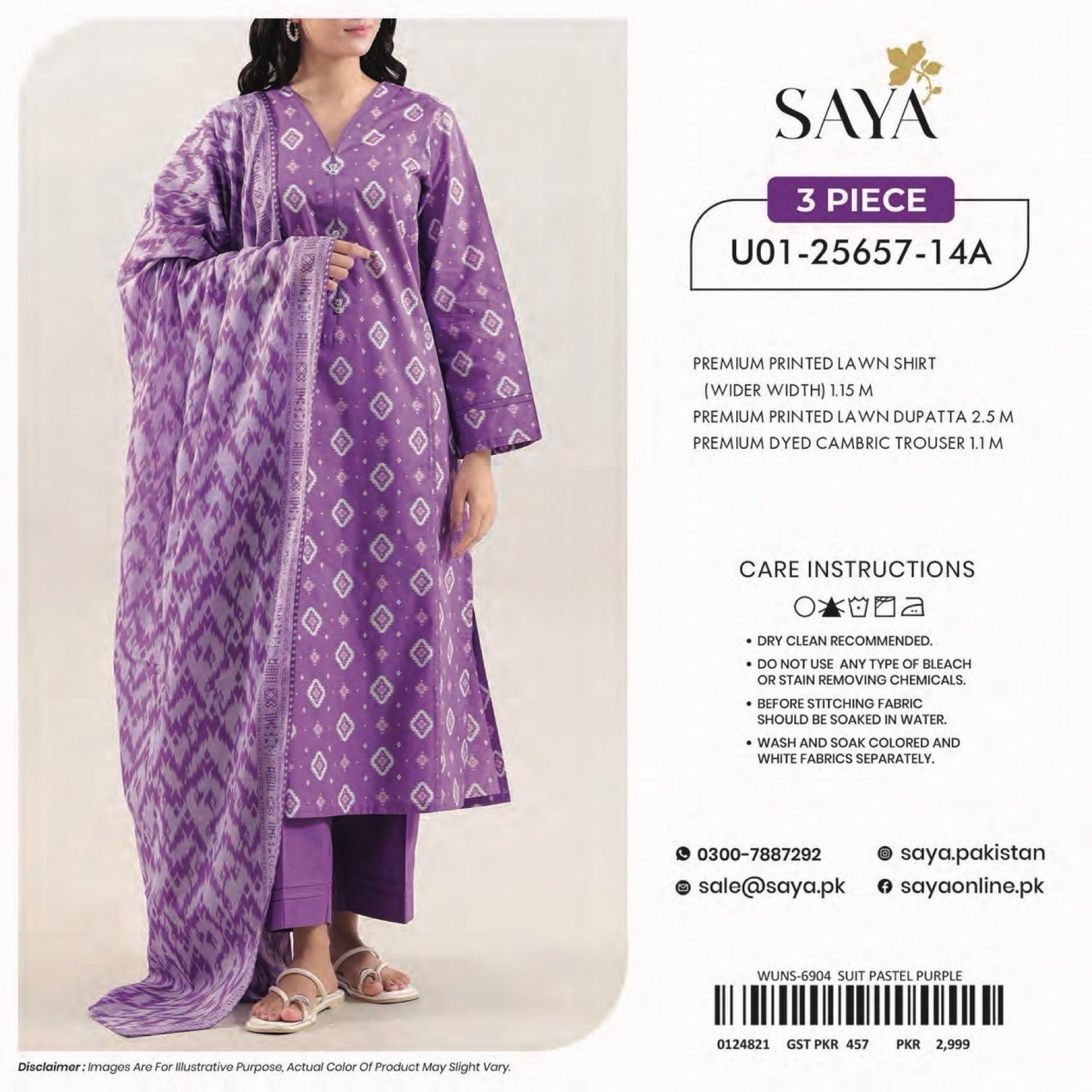 Saya Unstitched Printed 100% Original Cotton 3 PCs Suit In WHOLESALE PRICE 💯✨