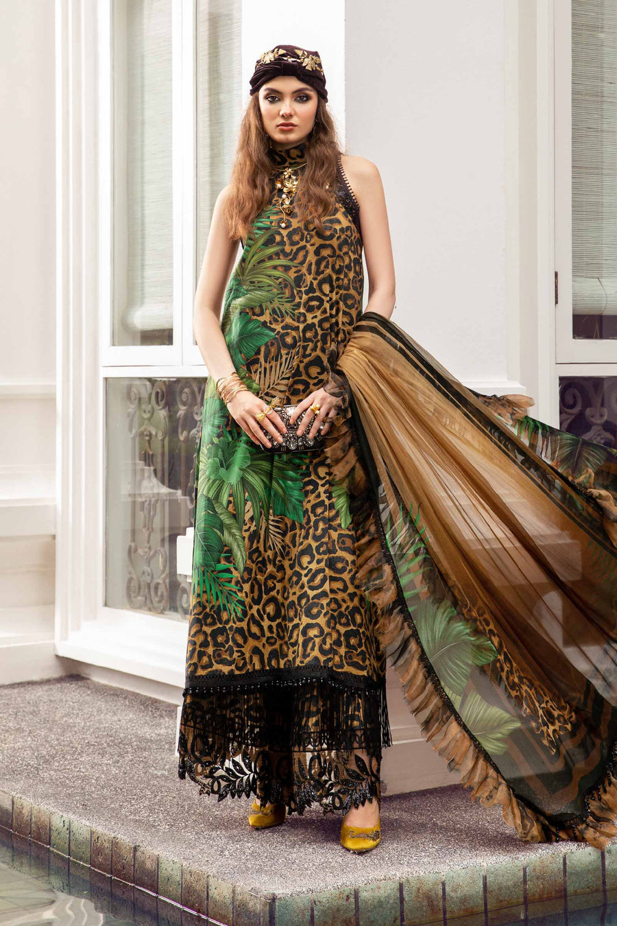 MARIA.B Premium Unstitched Collection Printed 3-Piece Suit