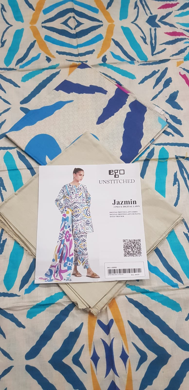 Ego Printed Unstitched 3P