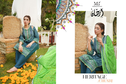 MoosaJee 100% Original Heritage Chunri Unstitched 3Ps👌🔥