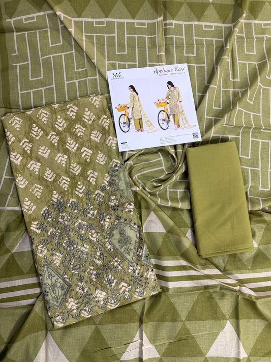 Luxury Summer Collection 
APPLIQUE KARI BY MOOSAJEE Design# D-0401-01