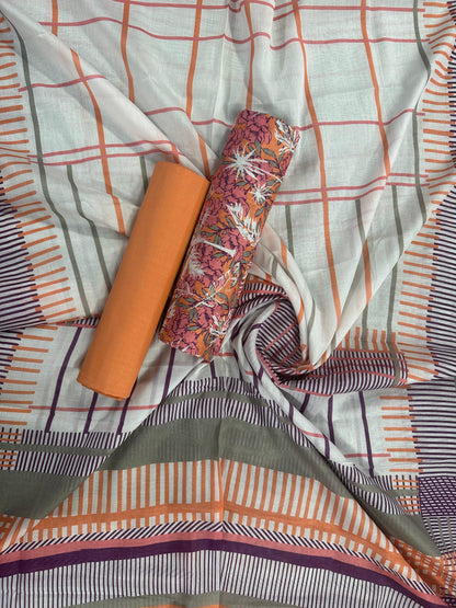 ZAMAN PRINTED UNSTITCHED 3PCS COLLECTION