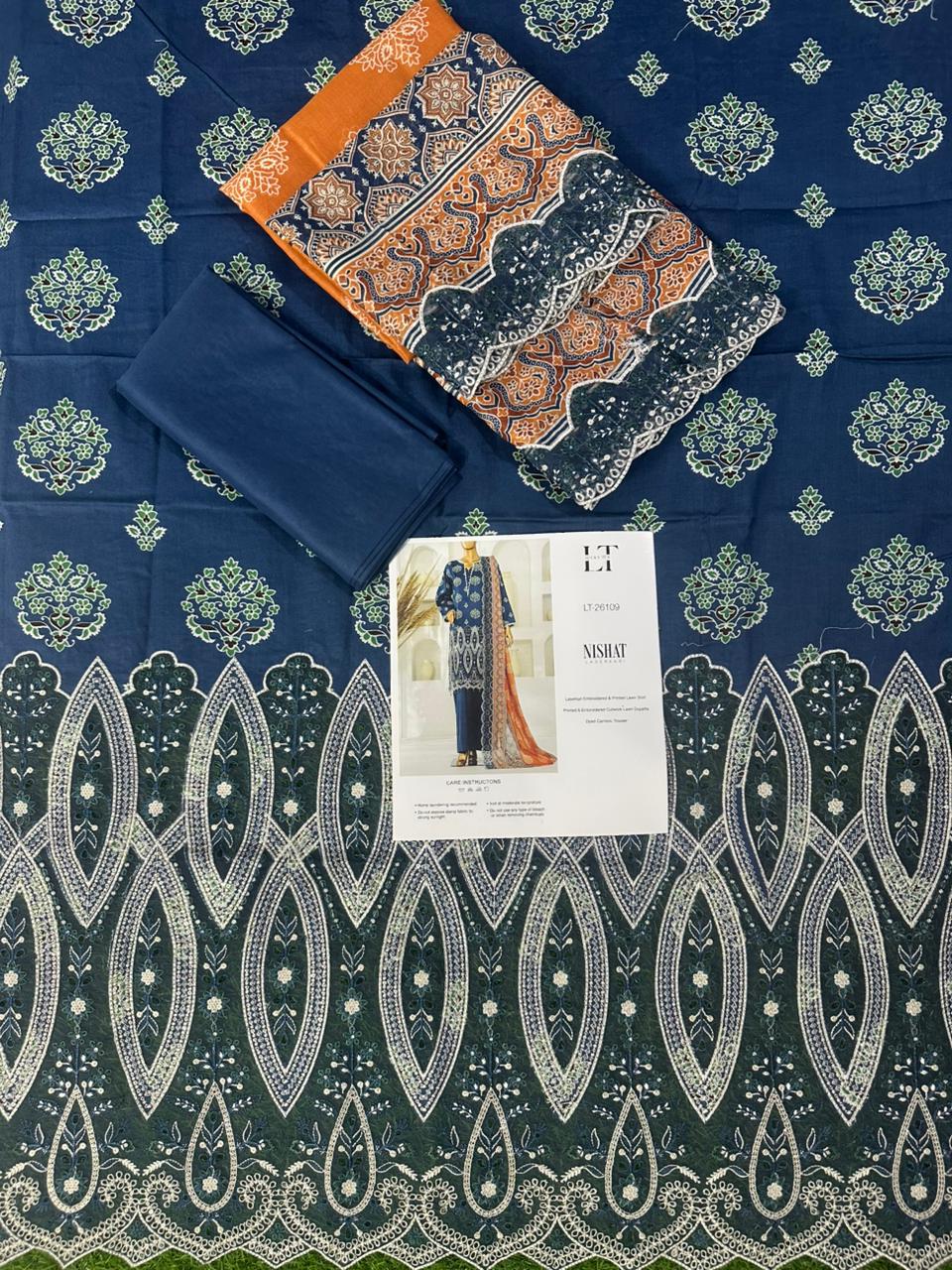 🌟🌿NISHAT LASERKARI – Embroidered Luxury Collection 2026🌿🌟
✨ Buy Lucky Textile Alert ✨ Design# LT_26109