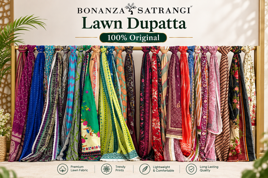 BONANZA SATRANGI RANDOMLY LAWN DUPATTA