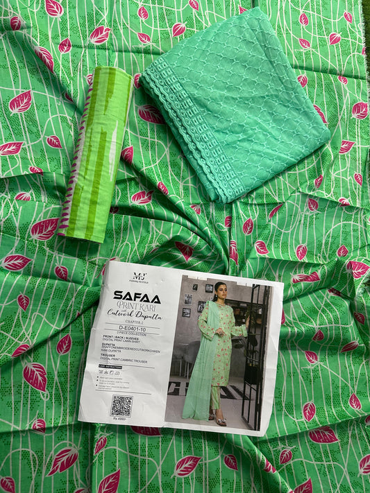 MJ Safaa Print Kari Lawn Collection – Chapter S - Premium Printed Lawn 3-Piece Suit Design#D-E0401-10