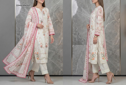 Eshaal Premium 3PC Lawn Collection Design No# SSW6U3P421UT