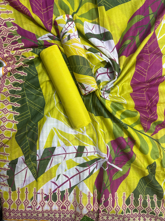 ZAMAN D-06 PRINTED UNSTITCHED 3PCS COLLECTION