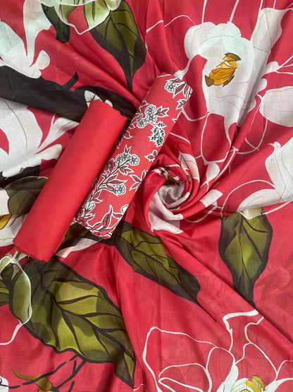 ZAMAN PRINTED UNSTITCHED 3PCS COLLECTION