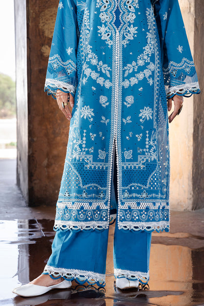 ZELLBURY 🌟 CHIKANKARI 💙 ROYAL BLUE ZARI ELEGANCE – WUS25E30832 💙