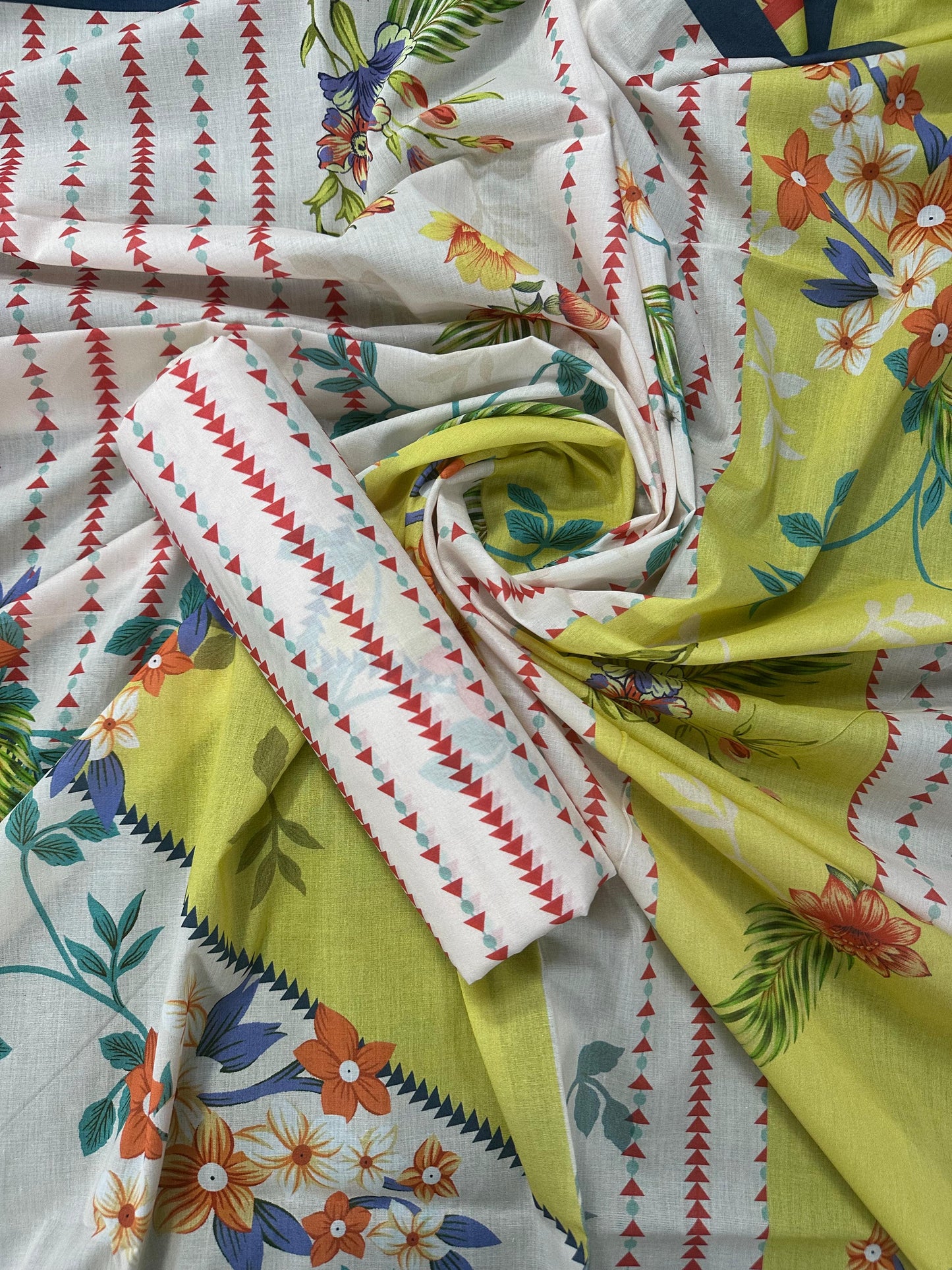 Al Dawood Textile D#15 (S+T) Unstitched Printed Cordset Collection