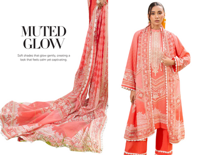 RUQAYYAHS – Digital Printed Embroidered Lawn Collection 2026 Design # 04