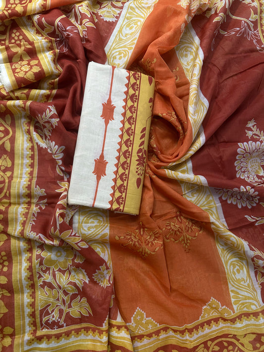 Arbish Orange Printed 2Pcs